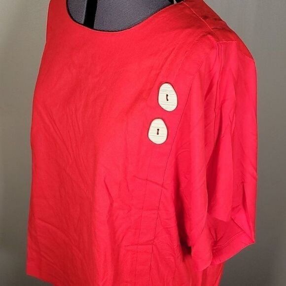 NWOT Truth + Style Mixed Media Top with Button Detail Sz XL - Picture 7 of 14